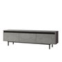 Hanah Home LV1-RL Soporte para TV con Patas de Metal Plateado y Negro